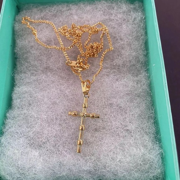 Fashion Gold Color Necklace Religious Faith Cross Pendant Necklace Women… - Picture 2 of 6